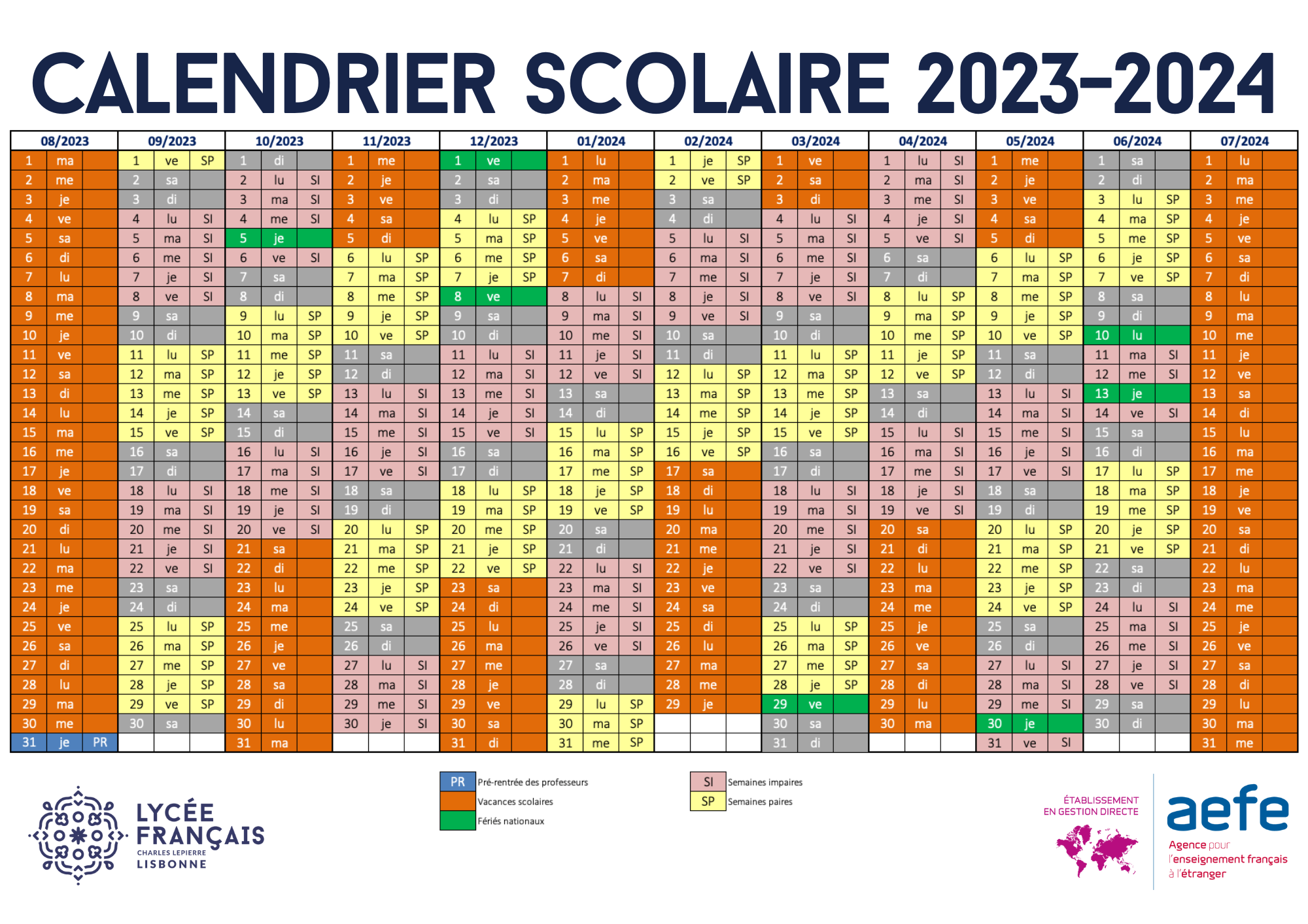 Vacances scolaires : le calendrier pour 2023-2024