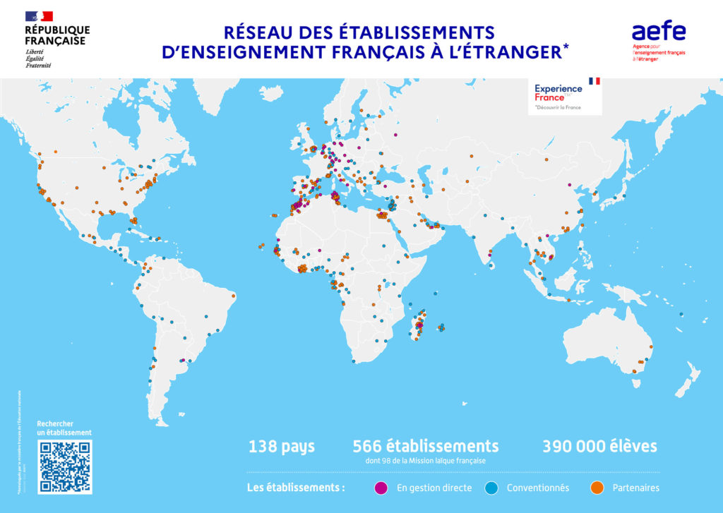 Carte implantation AEFE