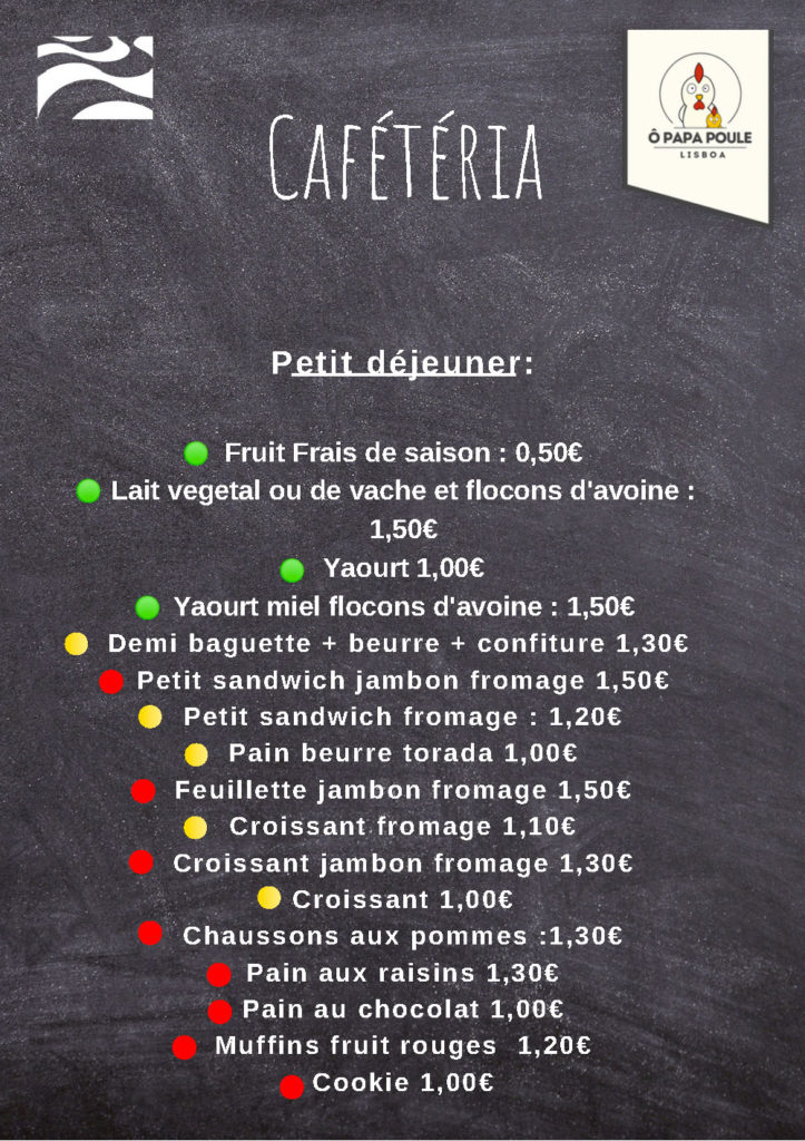 Cafétaria Petit déjeuner
